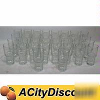 34 used libbey 16 oz stackable clear glasses