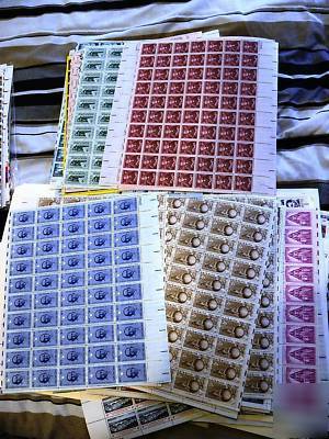 $365 face value-u.s. postage-various sheets& blocks 