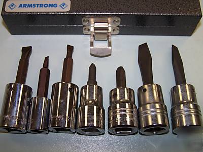 New armstrong 7PC. screwdriver socket set 16-311 * *