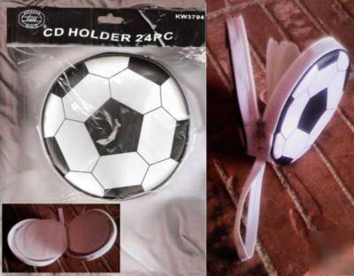 Soccer football portable carrying cd case bag: 24 disks