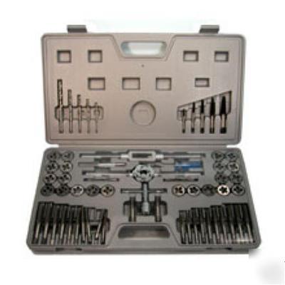 61 pc alloy steel tap and die set sae / metric w/case
