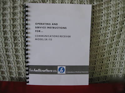 Hallicrafters sx-115 operator & service manual
