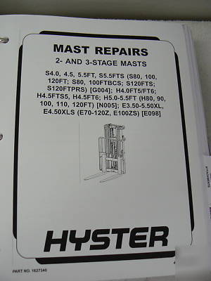 Hyster fork lift service manual S80-120FT G004 #1624735