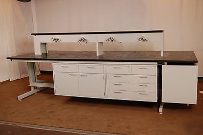 Laboratory / lab cabinets island w/ counter top