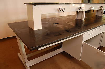 Laboratory / lab cabinets island w/ counter top