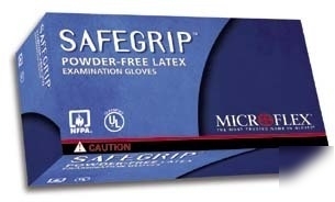 Microflex safegrip powder-free latex gloves: sg-375-xl