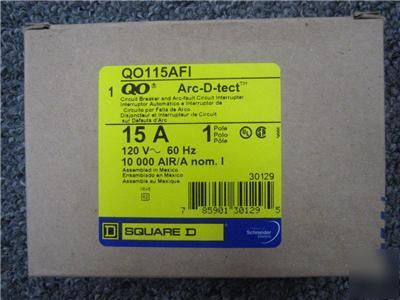Square d QO115AFI arc-fault circuit breaker