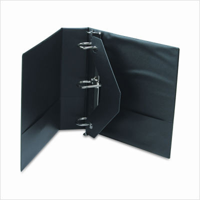 D-ring binder with label holder, 2IN capacity, black