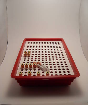 2 abs plastic lab tube trays - 17