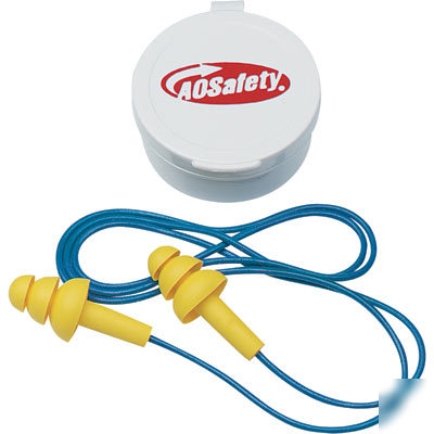 Ao safety reusable cord earplugs - 3-pr., model# 90716