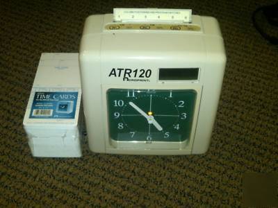 Atr 120 time clock with package of cards
