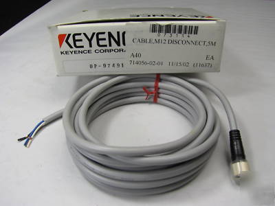 Keyence cable,M12 disconnect, 5M