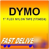 Dymo 1 inch rhinopro flexible white nylon tape 1734524