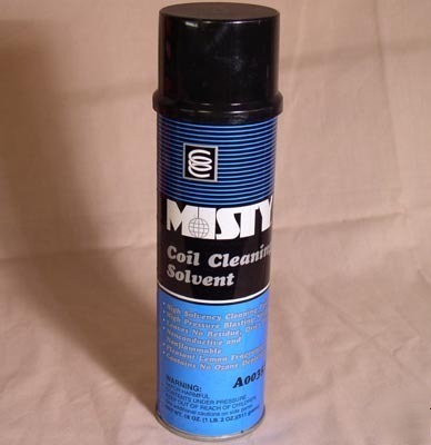 Misty coil cleaning solvent hvac condenser cleaner