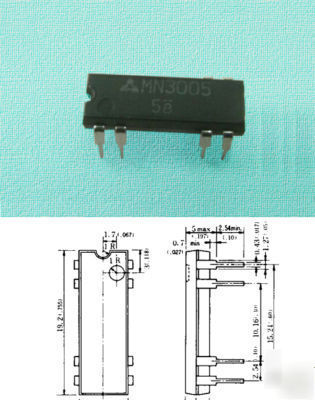 2 pcs MN3005 ic chips 4096-stage long delay bbd ic's