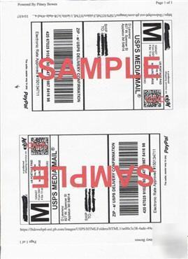 200 self adhesive shipping labels-2 per sheet-8.5 x 11