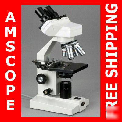 40X-1600X binocular microscope + mech stage + pc camera