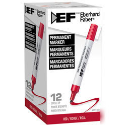 Eberhard faber~red~ permanent markers~ ~12PK.wow 