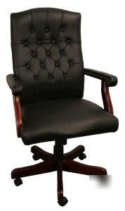 Martha washington vinyl executive swivel chair