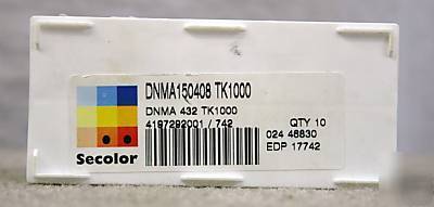 New seco carbide inserts DNMA150408 TK1000 qty 10 