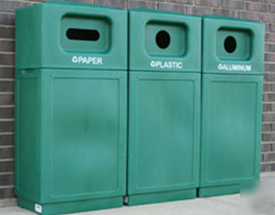 Recycle bins (3) commercial grade free shipping 