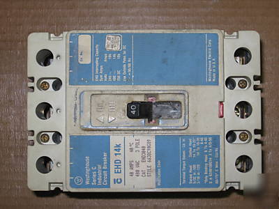 Westinghouse 40 amp ehd 14K circuit breaker EHD3040
