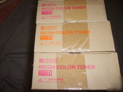 New genuine ricoh color toners mag, yellow,cyan 