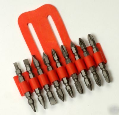 Worldwide 9 pc double ended cr-v screwdriver bits 677