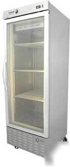 New commercial single glass door refrigerator reach in- 