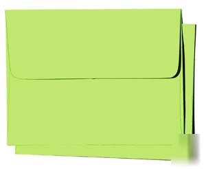 10 5X7 A7 a-7 avocado green square-flap envelopes 