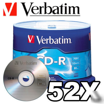 50 verbatim 94691 52X cd-r blank cd cdr media disk disc