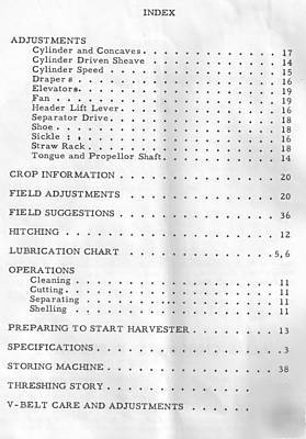 Allis-chalmers ac 66 all crop harvester combine manual