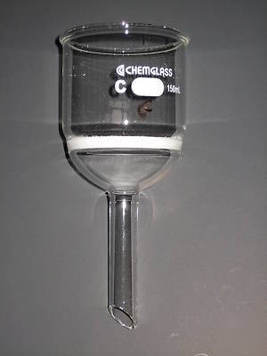 Buchner funnel, fritted, coarse, 150 ml chemglass 