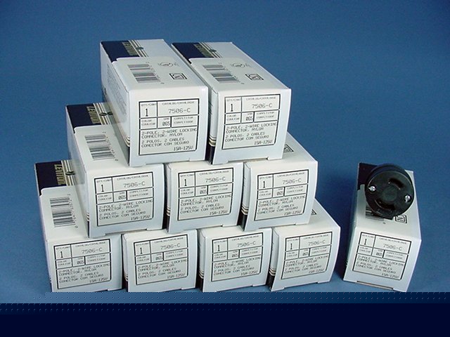 10 leviton nema L1-15 locking connector plugs 15A 125V