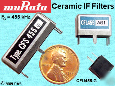 (3) 455 khz if murata ceramic filters - ham / shortwave