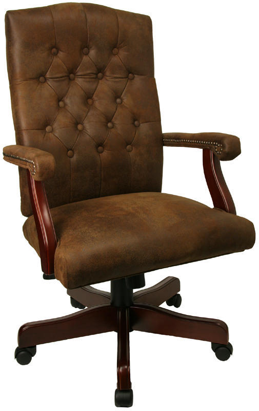 Brown martha washington computer office desk chair