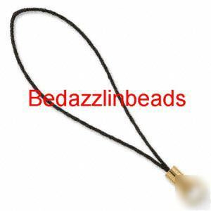 Lot of 24 black gold plated lanyards~badge id holder