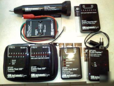 Lot of 5 gardner bender cable wire testers, rj coax etc