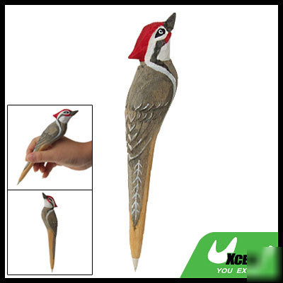 Bird shape wooden ballpoint blue ink ball point pen