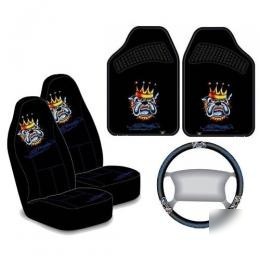 Ed hardy bulldog 5PC auto accessories interior combo ki