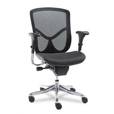 Eq series multifunction mid-back mesh chair aluminum