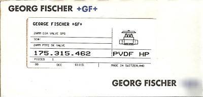 Georg fischer 315 zero static valve sygef pvdf hp