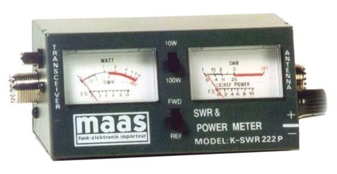 Maas k-SWR222P twin window swr/power meter