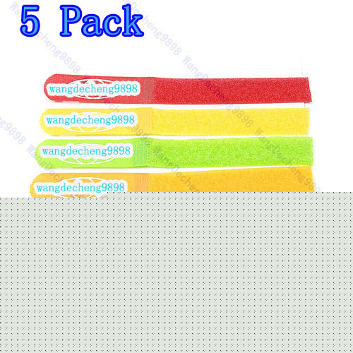 New 5 pcs colorful reusable nylon cable wire straps tie 