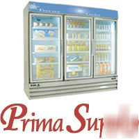 New coldtech commercial 3 glass door dual temp unit