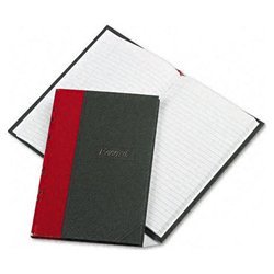 New record/account book, black/red cover, record rul...