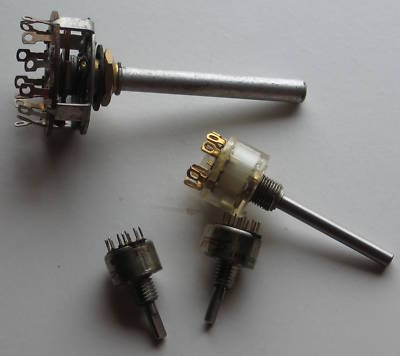 Rotary switches, various types, four off