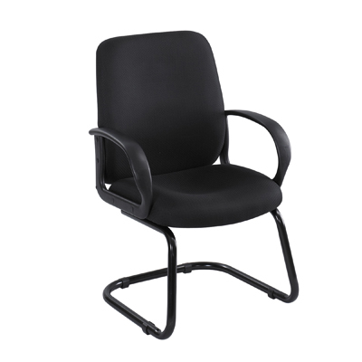 Safco poise office reception guest chair black