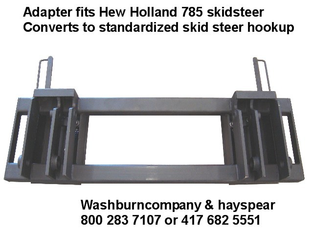 Skidsteer quick attach adapter fits nh 785 & others