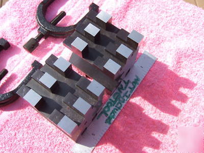 Brown&sharpe 750 b matched pair v-block hardened mint 